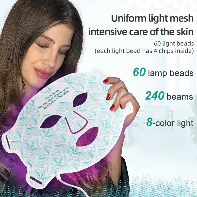 ✨ Lavalora™ 8-Color LED Face & Neck Therapy Mask