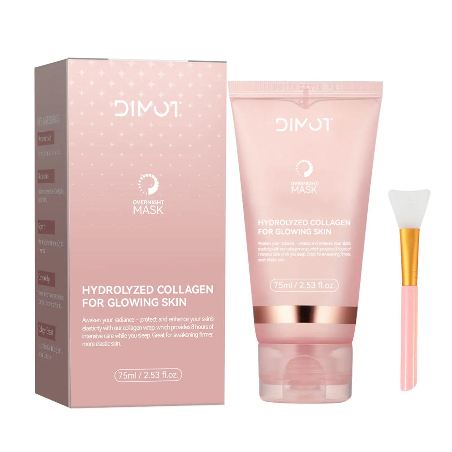 Lavalora™ Hydrolyzed Collagen Glow Mask – Overnight Hydrating & Firming Treatment (75ml)