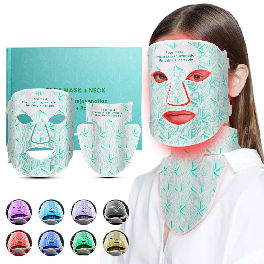 ✨ Lavalora™ 8-Color LED Face & Neck Therapy Mask