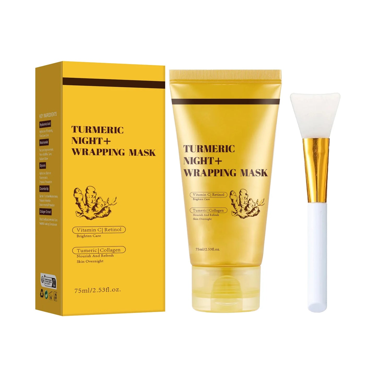Lavalora™ Kojic Korean Glow Night Mask – Turmeric Brightening & Overnight Radiance Treatment (75ml)