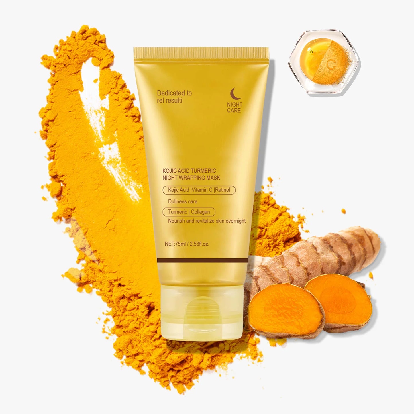 Lavalora™ Kojic Korean Glow Night Mask – Turmeric Brightening & Overnight Radiance Treatment (75ml)