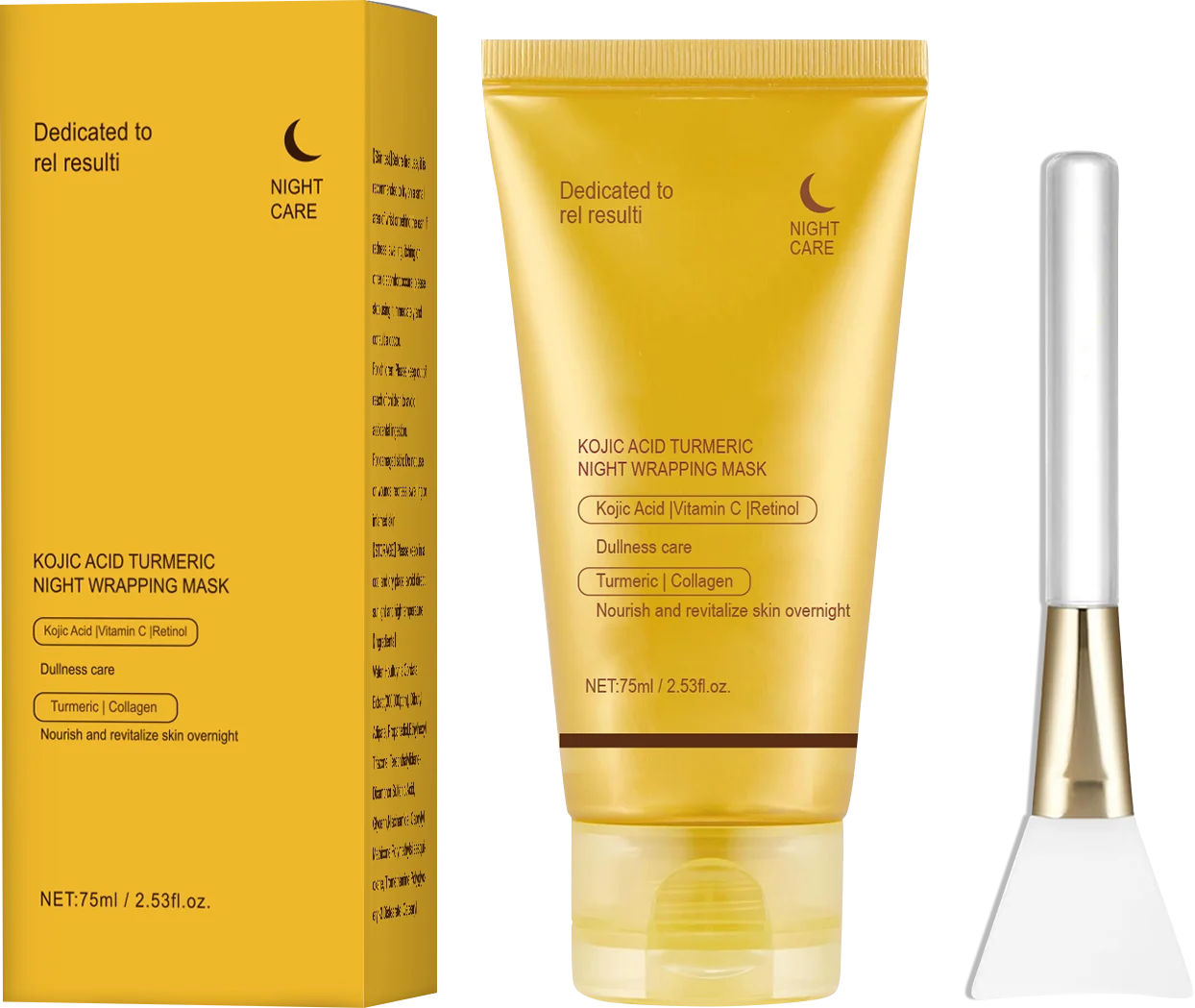 Lavalora™ Kojic Korean Glow Night Mask – Turmeric Brightening & Overnight Radiance Treatment (75ml)
