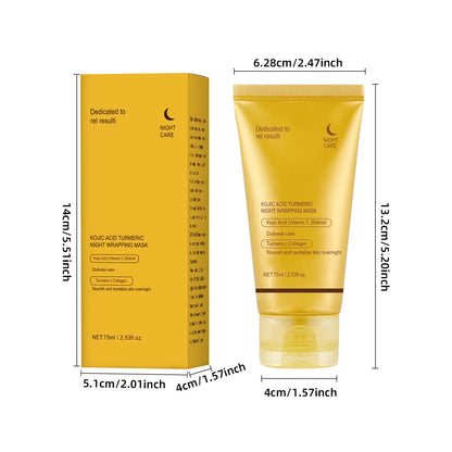 Lavalora™ Kojic Korean Glow Night Mask – Turmeric Brightening & Overnight Radiance Treatment (75ml)