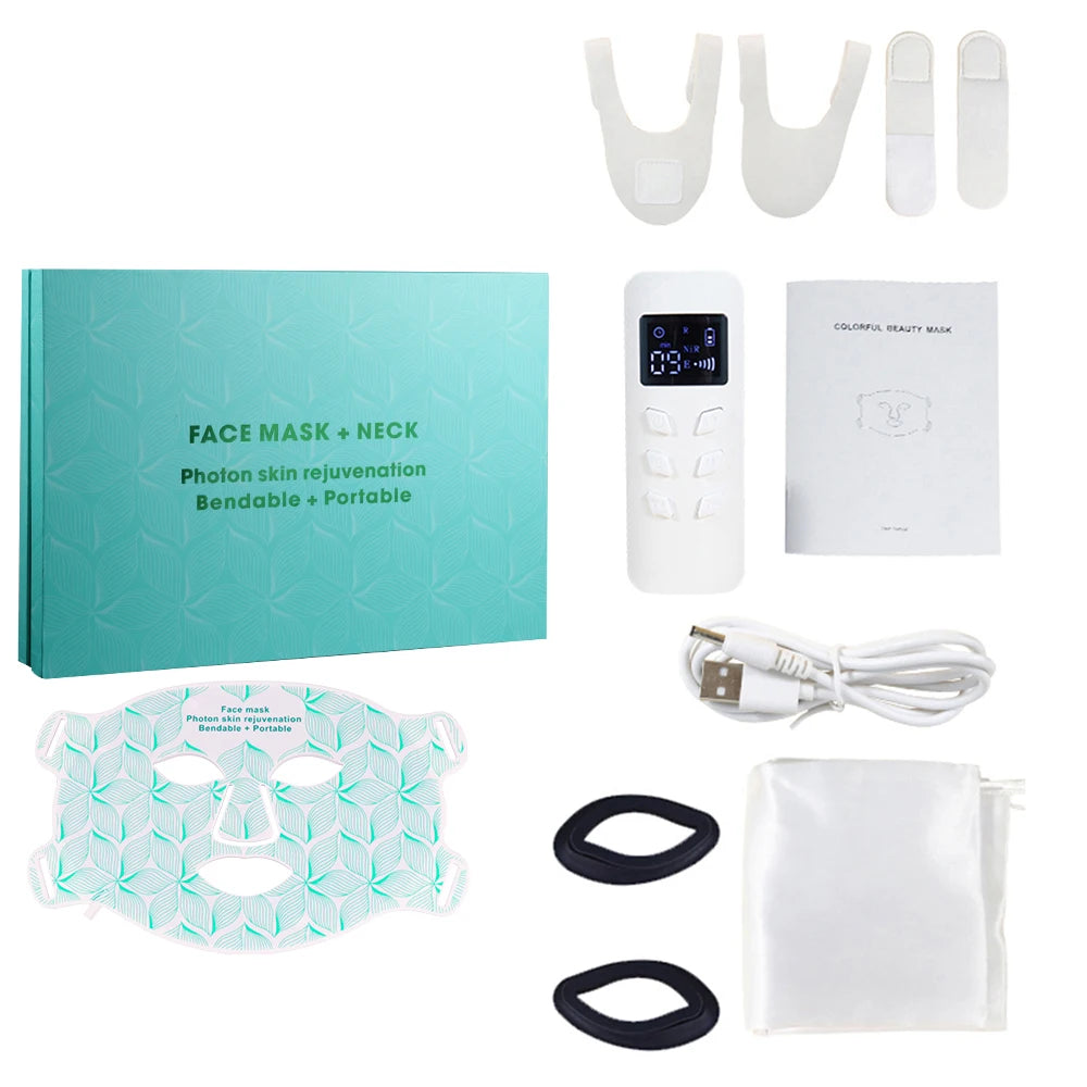 ✨ Lavalora™ 8-Color LED Face & Neck Therapy Mask