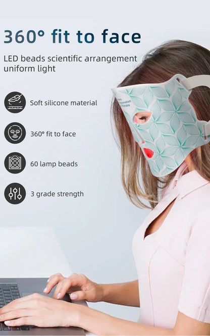✨ Lavalora™ 8-Color LED Face & Neck Therapy Mask